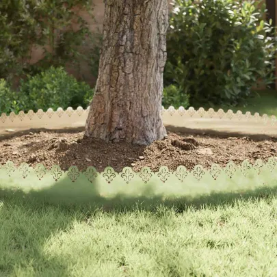 Borduri Gazon Metalice Argintii 20 piese | Delimitare Gradina