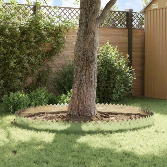 Borduri Gazon Metalice Argintii 30 pcs | Delimitare Gradina