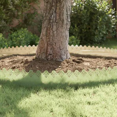 Borduri Gazon Metalice Argintii 30 pcs | Delimitare Gradina