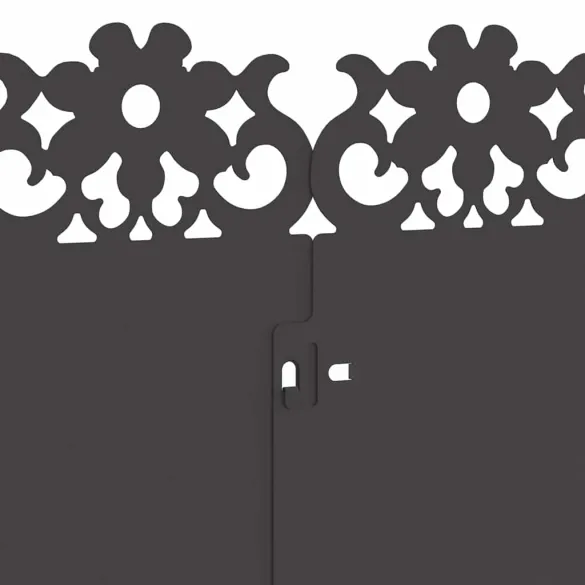 Borduri Gazon Oțel Negru 20 piese | Delimitare Exterior