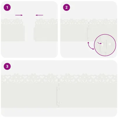 Borduri Gazon Metalice Alb 20 piese | Delimitare Grădină