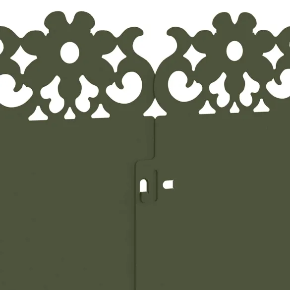 Borduri Gazon Metalice 10 buc | Verde Măsliniu | Livrare Gratuită