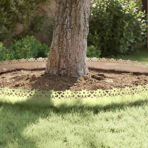 Borduri Gazon Metalice 30 piese Argintiu 103x22 cm