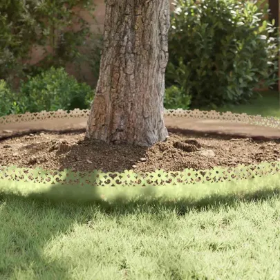 Borduri Gazon Metalice Argintii 10 Bucati 103x22 cm