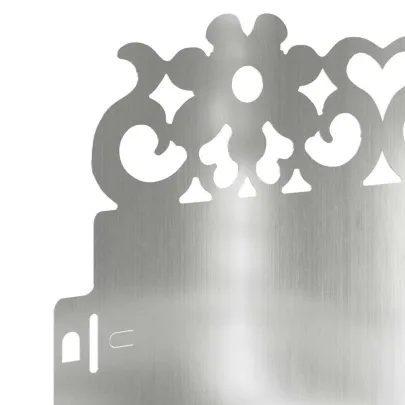 Borduri Gazon Metalice Argintii 10 Bucati 103x22 cm