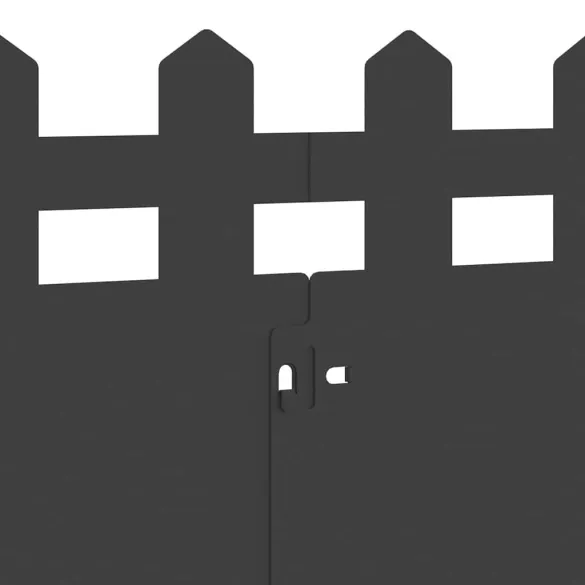 Borduri Gazon Metalice 30 pcs | Negru Oțel Rezistent