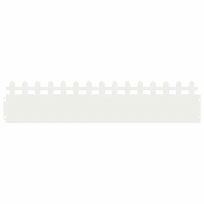 Borduri Gazon Metalice Alb - 10 piese 103x22cm