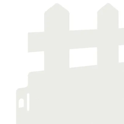 Borduri Gazon Metalice Alb - 10 piese 103x22cm