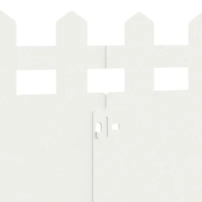 Borduri Gazon Metalice Alb - 10 piese 103x22cm