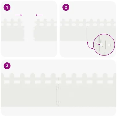 Borduri Gazon Metalice Alb 20 piese | Livrare Gratuită