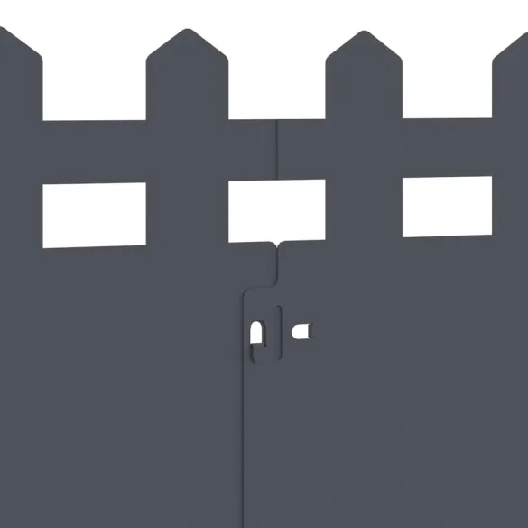 Borduri Gazon Oțel Antracit 30 piese | Delimitare Grădină