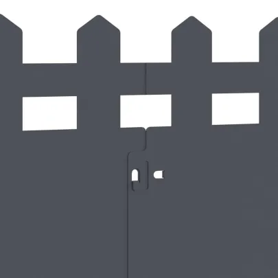 Borduri Gazon Oțel Antracit 30 piese | Delimitare Grădină