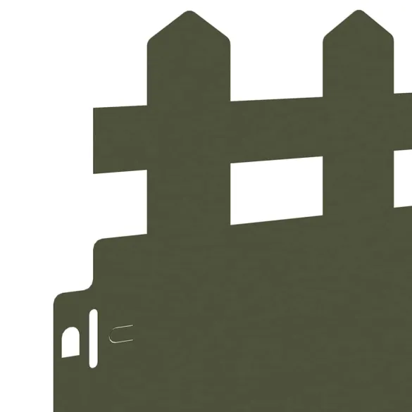 Borduri Gazon Metalice | Verde Măsliniu | 10 bucăți