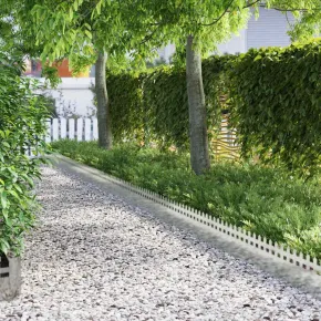 Borduri Gazon Metalice Argintii 10 pcs | Delimitare Gradina