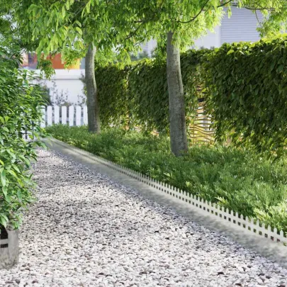 Borduri Gazon Metalice Argintii 10 pcs | Delimitare Gradina