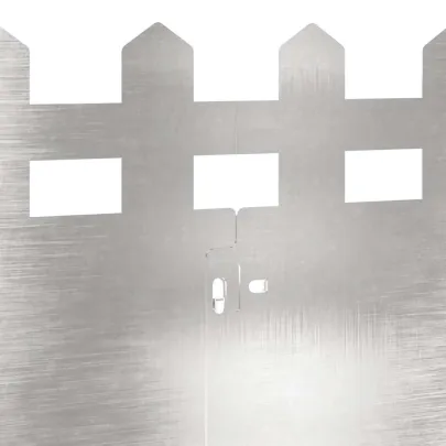 Borduri Gazon Metalice Argintii 10 pcs | Delimitare Gradina