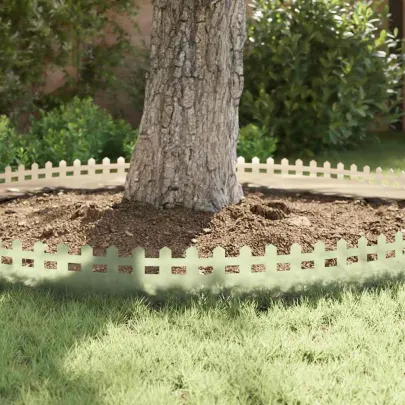 Borduri Gazon Metalice Argintii 30 piese | Delimitare Gradina