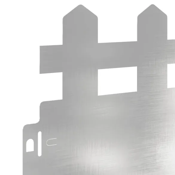 Borduri Gazon Metalice Argintii 30 piese | Delimitare Gradina