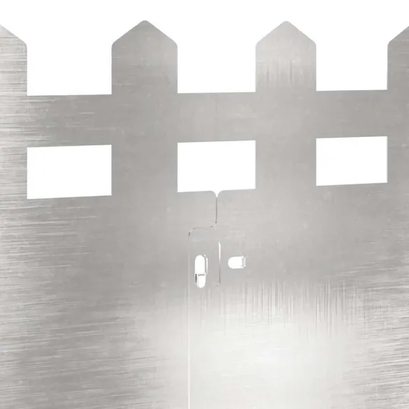 Borduri Gazon Metalice Argintii 30 piese | Delimitare Gradina