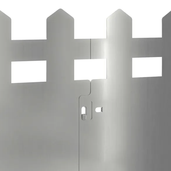 Borduri Gazon Metalice Argintii 20 pcs | Delimitare Grădină