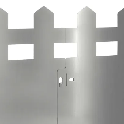 Borduri Gazon Metalice Argintii 20 pcs | Delimitare Grădină