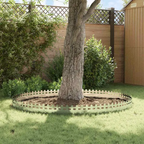 Borduri Gazon Metalice Argintii 30 pcs | Delimitare Grădină