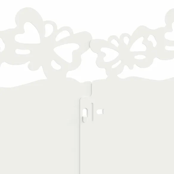 Borduri Gazon Alb Oțel 10 buc | Delimitare Exterior