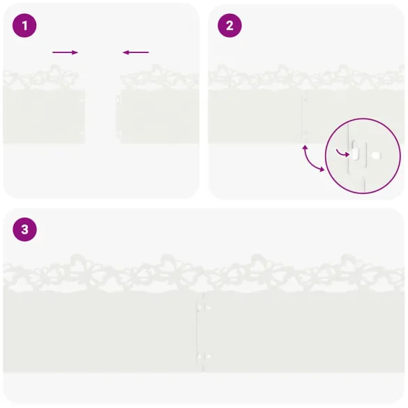 Borduri Gazon Alb 30 pcs Oțel | Delimitare Grădină