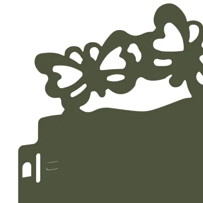 Borduri Gazon Metalice 20 buc - Verde Măsliniu