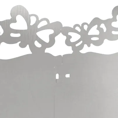 Borduri Gazon Metalice Argintii 103cm - Set 10 Bucăți