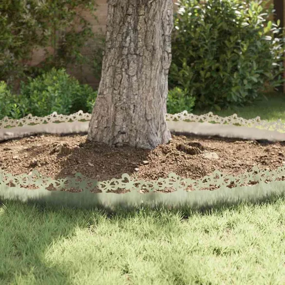 Borduri Gazon Metalice Argintii 30 piese | Delimitare Gradina