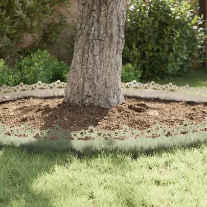 Borduri Gazon Metalice Argintii 30 piese | Delimitare Gradina