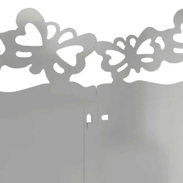 Borduri Gazon Metalice Argintii 10 Buc | Delimitare Grădină