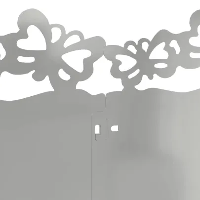 Borduri Gazon Metalice Argintii 10 Buc | Delimitare Grădină