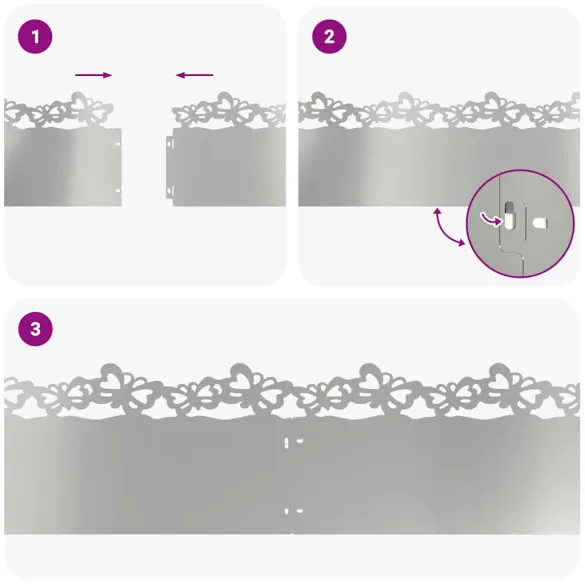 Borduri Gazon Metalice Argintii 10 Buc | Delimitare Grădină