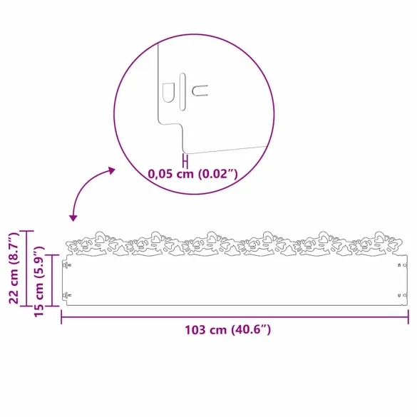 Borduri Metalice pentru Gazon - 30 piese Rustice