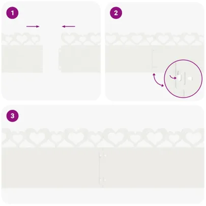 Borduri Gazon Oțel Alb 103cm - Set 10 Bucăți | Livrare Gratuită