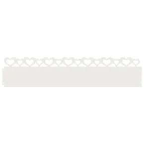 Borduri Gazon Oțel Alb 20 piese | Delimitare Exterior 2