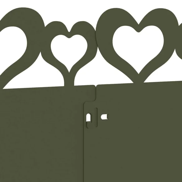 Borduri Gazon Metalice 30 pcs Verde Măsliniu 103x22cm