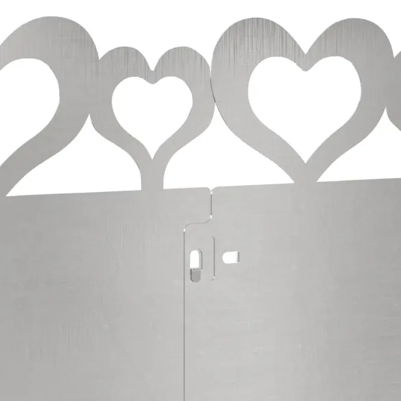 Borduri Gazon Metalice Argintii 103cm | 10 Bucăți