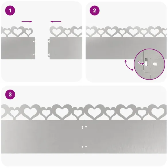 Borduri Gazon Metalice Argintii 30 pcs | Livrare Gratuită