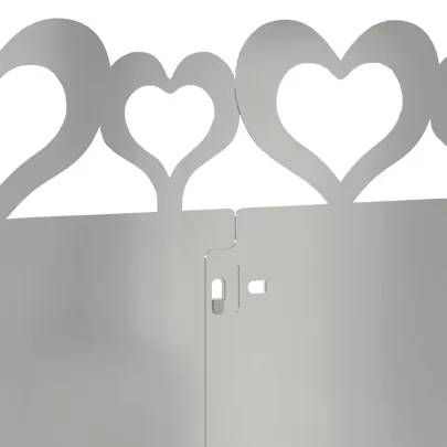 Borduri Gazon Metalice Argintii 103cm - Set 10 Bucăți