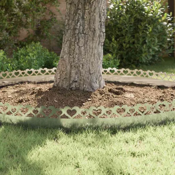 Borduri Gazon Metalice Argintii 30 piese | 103 cm