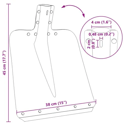 Set 4 Căpi Lopată Aluminiu 45x38cm | Livrare Gratuită