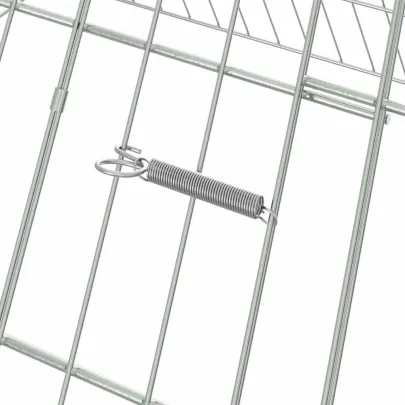 Cușcă Iepuri Exterior Argintiu 215x100x85 cm - Oțel