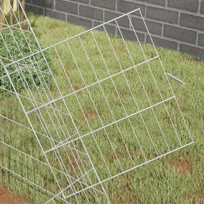 Cușcă Iepuri Exterior Argintiu 215x100x85 cm | Oțel Galvanizat