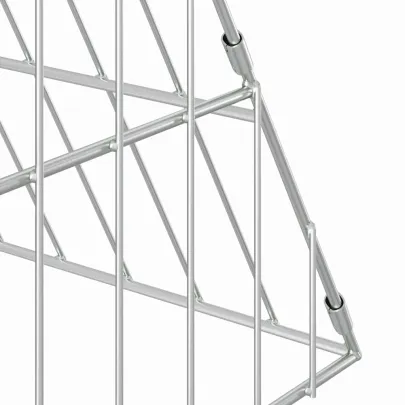 Cușcă Iepuri Exterior Argintiu 215x100x85 cm | Oțel Galvanizat
