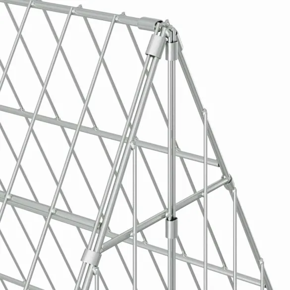 Cușcă Iepuri Exterior Argintiu 215x100x85 cm | Oțel Galvanizat