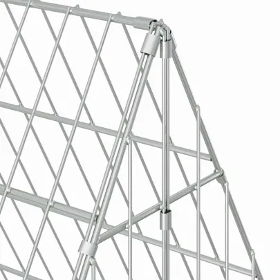 Cușcă Iepuri Exterior Argintiu 215x100x85 cm | Oțel Galvanizat