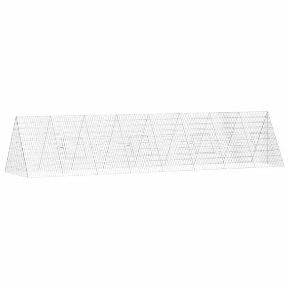 Cușcă Iepuri Exterior Argintiu 215x100x85 cm | Oțel Galvanizat